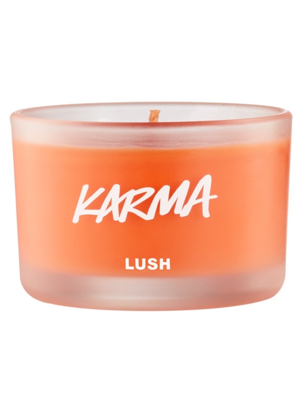 LUSH Karma Candle - Vegan Orange & Patchouli Glass Votive